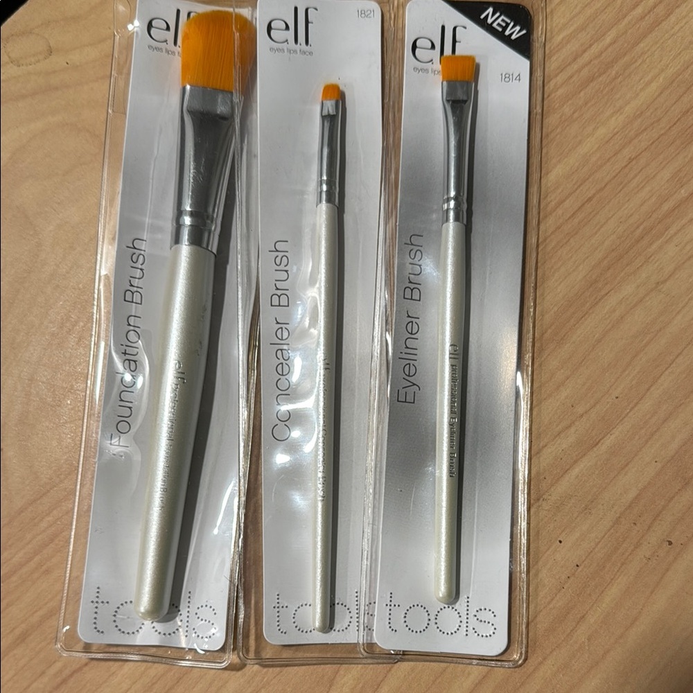 ELF Makeup Brush Set - Foundation, Concealer, Eyeliner